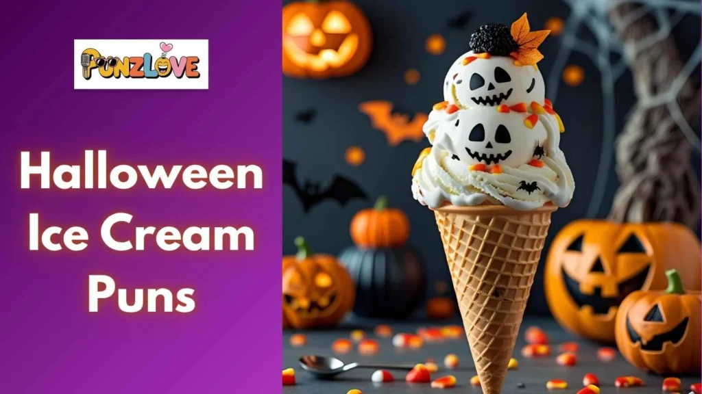 Cute Halloween Ice Cream Puns